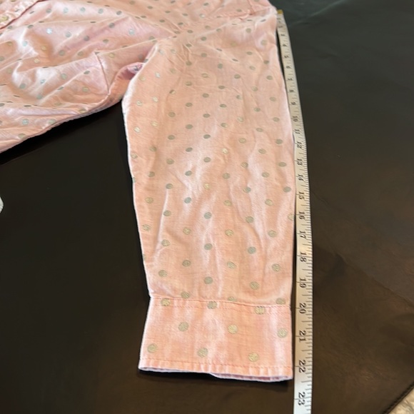 🎉Host Pick🎉Talbots Plus Petite Women’s Pink & Silver Polka Dot Shirt Size 1XP - Picture 8 of 12